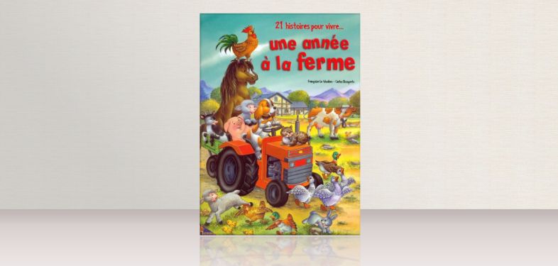 Une année à la ferme, couverture de l'album illustré